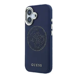 Оригинален кейс Guess MagSafe PU с Perforated 4G за iPhone 17 - Син - imagine 2