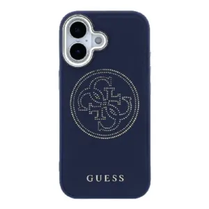 Оригинален кейс Guess MagSafe PU с Perforated 4G за iPhone 17 - Син - imagine 3