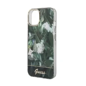 Оригинален кейс Guess за iPhone 14/13 Силиконов Джунгла - Зелен - imagine 4
