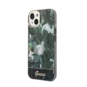 Оригинален кейс Guess за iPhone 14/13 Силиконов Джунгла - Зелен - imagine 5