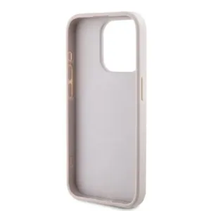 Оригинален кейс Guess за iPhone 15 Pro MagSafe - PU 4G Ring Classic Logo - Розов - imagine 7