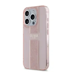 Оригинален кейс Guess за iPhone 15 Pro Max - IML 4G Stripe - Розов - imagine 2