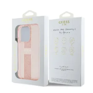 Оригинален кейс Guess за iPhone 15 Pro Max - IML 4G Stripe - Розов - imagine 8