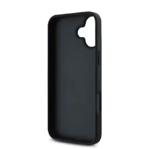 Оригинален кейс Guess за iPhone 16 - Grained PU Roses and Big 4G Logo - Черен - imagine 7