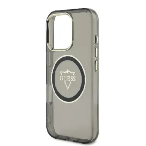 Оригинален кейс Guess за iPhone 16 Pro MagSafe - IML Metal Mountain Logo - Черен - imagine 6