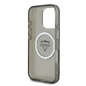 Оригинален кейс Guess за iPhone 16 Pro MagSafe - IML Metal Mountain Logo - Черен - imagine 7