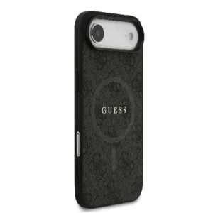 Оригинален кейс Guess за iPhone 17 Air MagSafe - PU 4G Ring Classic Logo - Черен - imagine 4