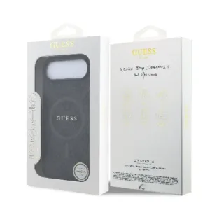 Оригинален кейс Guess за iPhone 17 Air MagSafe - PU 4G Ring Classic Logo - Черен - imagine 8