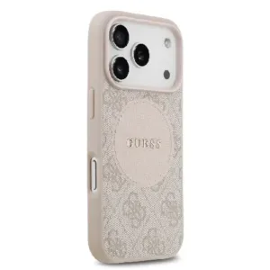 Оригинален кейс Guess за iPhone 17 Pro MagSafe - PU 4G Circle W/ Classic Logo - Розов - imagine 4