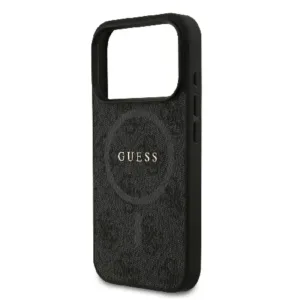 Оригинален кейс Guess за iPhone 17 Pro MagSafe - PU 4G Ring Classic Logo - Черен - imagine 6