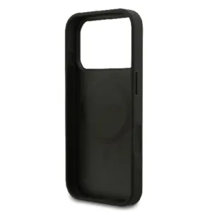 Оригинален кейс Guess за iPhone 17 Pro MagSafe - PU 4G Ring Classic Logo - Черен - imagine 7