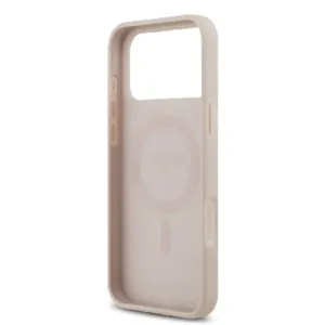 Оригинален кейс Guess за iPhone 17 Pro Max MagSafe - PU 4G Circle W/ Classic Logo - Розов - imagine 7