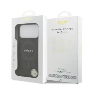 Оригинален кейс Guess за iPhone 17 Pro Max MagSafe - PU 4G Ring Classic Logo - Черен - imagine 8