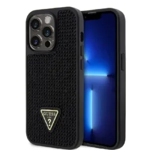 Оригинален кейс Guess за Samsung Galaxy S24 Plus - Rhinestone Triangle - Черен