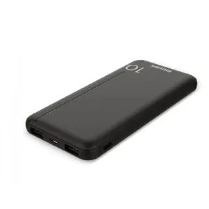 Baterie portabilă Philips 10.000 mAh, subțire și puternică, 2xUSB, 1xUSB-C IN/OUT 5499
