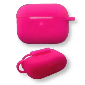 Силиконов калъф за AirPods Pro - Тъмно розов - Изображение 3