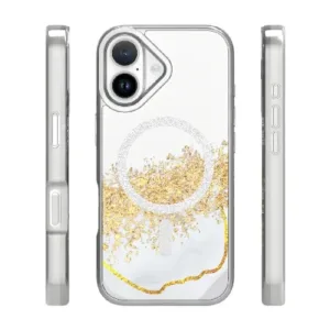 Стилен калъф с 3D ефект за iPhone 17 - бял - imagine 2