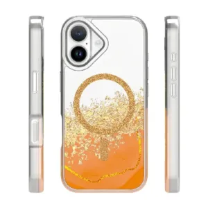 Стилен калъф с 3D ефект за iPhone 17 - оранжев - imagine 2