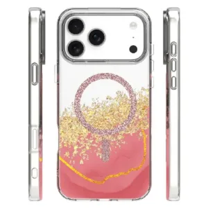 Стилен калъф с 3D ефект за iPhone 17 Pro Max - розов - imagine 2