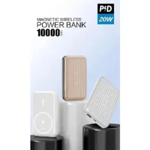 WUW Безж. магнитно зарядно PD20W USB-C+1изх.USB 10,000MAH - Сива Y104 - imagine 4