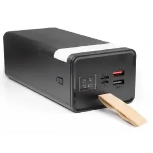 WUW Преносима батерия 40,000 mAh, 2.1A, с LED дисплей, Micro+USB-C+2 изхода USB - Y114